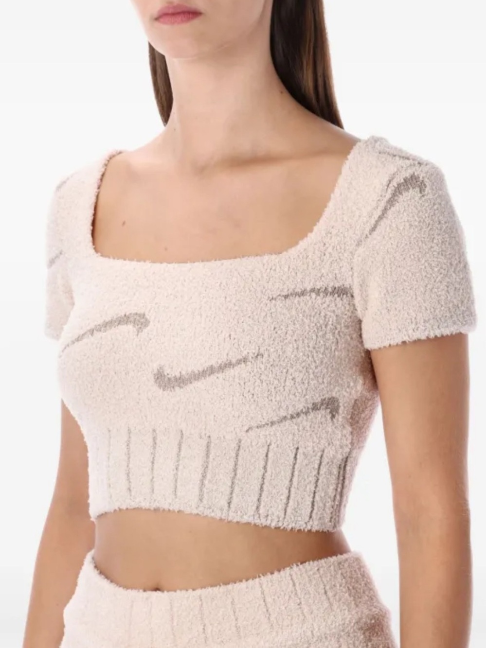 Nike  Sportswear Phoenix  Boucle Short-Sleeve Cropped  Top- Brand New With Tags